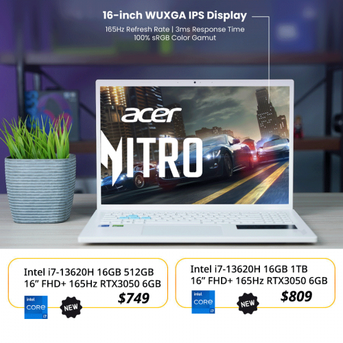 Acer Nitro Lite 16 White Edition $749
