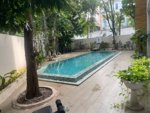 Modern Villa 5 Bedrooms For Rent At Peng Hout Boung Snor  With Swimming Pool.