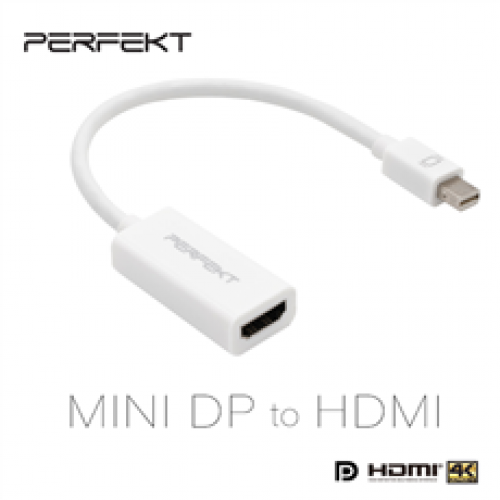 Perfekt Mini DisplayPort to HDMI Female Adapter