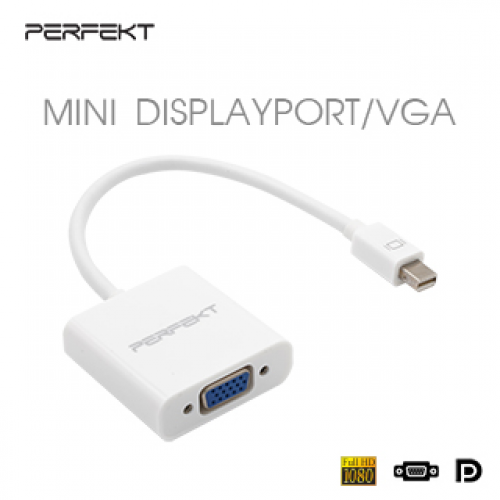 Perfekt Mini DisplayPort to VGA Female Adapter