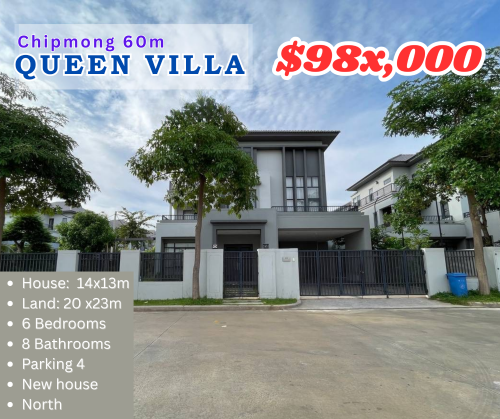 Queen Villa ក្នុងបុរីជីបម៉ុង 60m