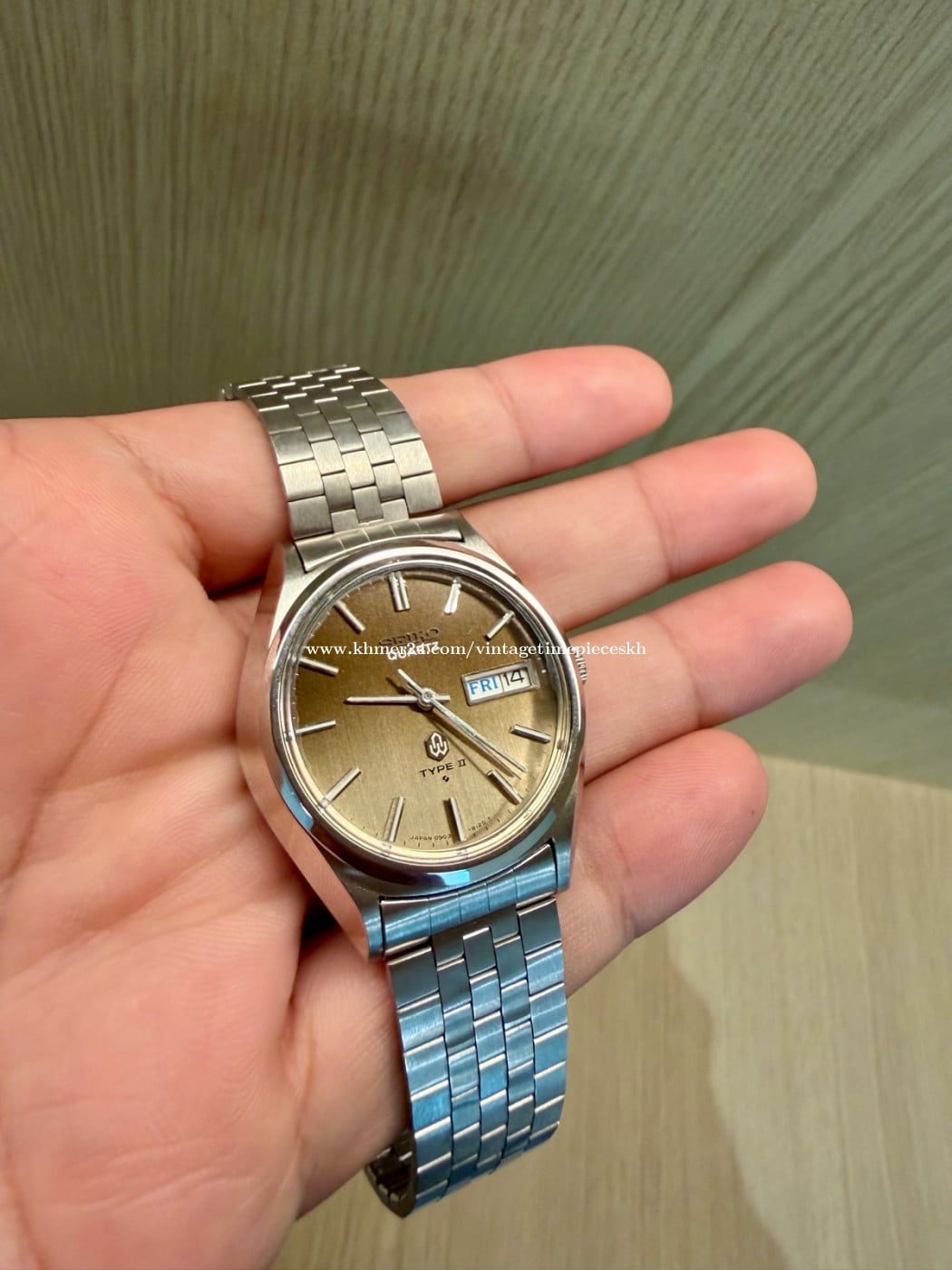 Original Super Rare Vintage SEIKO Two-Tone Cappuccino Dial Quartz Type II JDM 1976 - (Condition 95%)