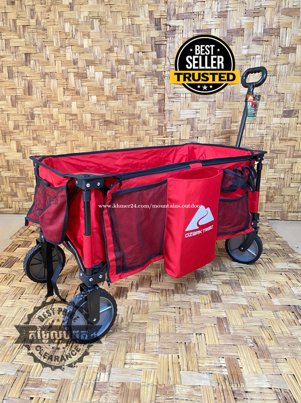 Ozark-Trail Folding Wagon, Red