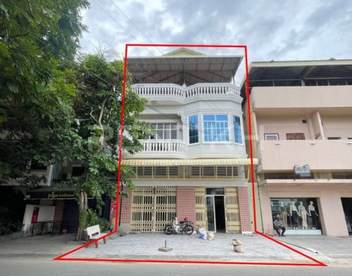 ផ្ទះអាជីវកម្មសំរាប់ជួលនៅសង្កាត់ទន្លេបាសាក់ / Shop House for Rent at Sangkat Tonle Bassac