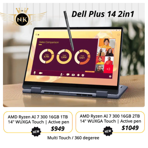 Dell Plus 14 2in1 Touch Screen + Pen