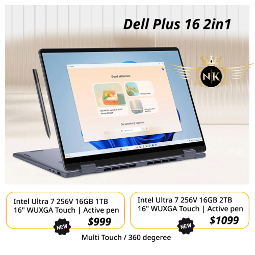 Dell Plus 16 2in1 Touch Screen + Pen