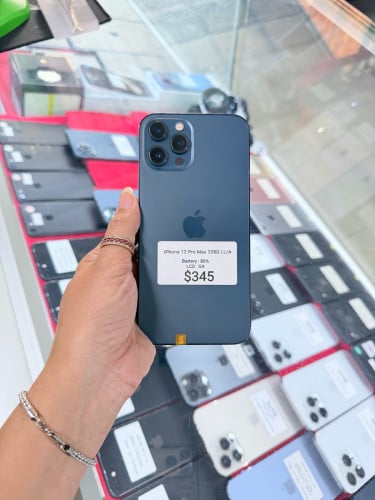 iPhone 12Pro Max 128G អេក្រង់​ថ្មី​  មានស្កេន មួយទឹក​អាមេរិក​