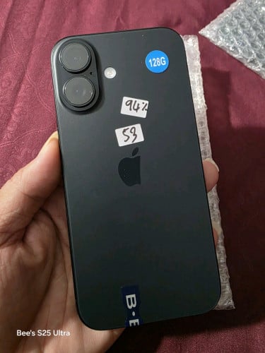 iPhone 16 128g 🔋94% ពណ៍ខ្មៅ