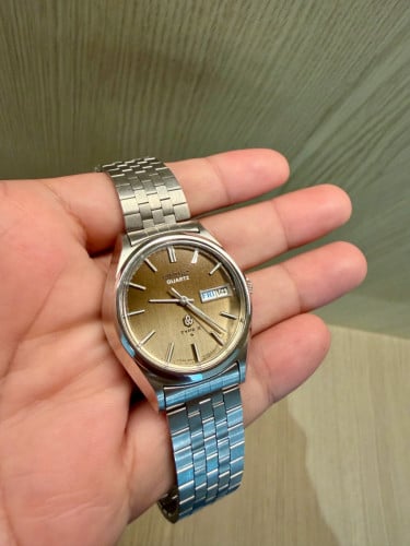 Original Super Rare Vintage SEIKO Two-Tone Cappuccino Dial Quartz Type II JDM 1976 - (Condition 95%)