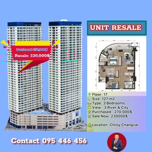 Resale 3 bedrooms 3 river view