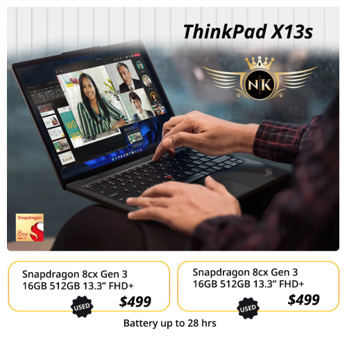 ThinkPad X13s Snapdragon $1099 >> $499 (Used )