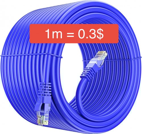 1m= 0.3$ ខ្សែណែតវើក cat6 network cable (ល្អ)