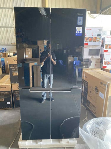 Midea Inverter ទ្វា៤ខ្នាត់ធំសុីភ្លើងតិចផ្ទុកចំណុះបាន474L