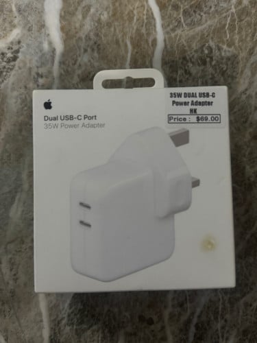 Original Apple 35W Dual USB-C Charger. New in box.