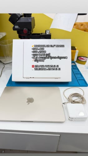 👉Macbook air 13.6” M2 2023•RAM : 8GB •SSD : 256GB •ស្អាត 99.99% ដូចថ្មី