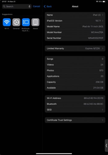 iPad Air M3 ថ្មី 99.99% អត់សូវមានពេលប្រើ ទិញបាន ២ខែជាងតែសឹងតែមិនបានប្រើ។ ចង់លក់ប្តូរយកកុំព្យូទ័រវិញ