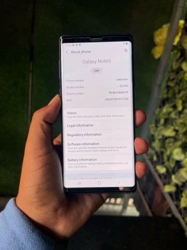 Samsung not 9 sim1 / 6G / 128G / សានុំ/ 96%
