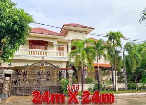 វីឡាទោល នៅបុរីទួលសង្កែក្បែរផ្លូវ៥៩៨ ជិតវាយកូនហ្គោល