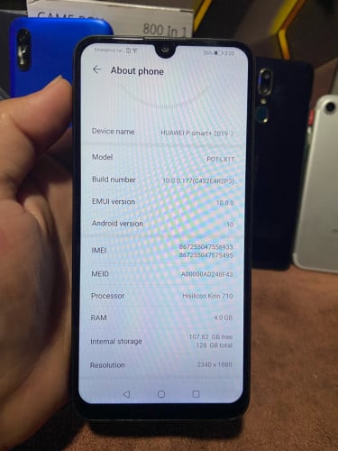 Huawei P smart សាណុំសុីន Ram 4GB Merory 128GB ( 30$ )