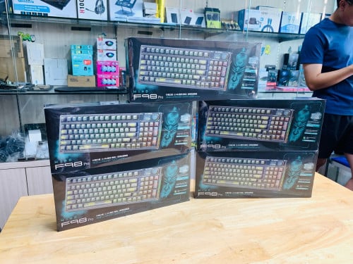 Keyboard Wireless Gaming Brand Aula F98 Pro មាន3ពណ៌ មានការធានា1ឆ្នាំពេញ
