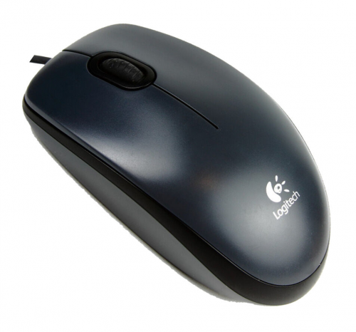 Logitech M100 USB Optical Wired Mouse (Black)