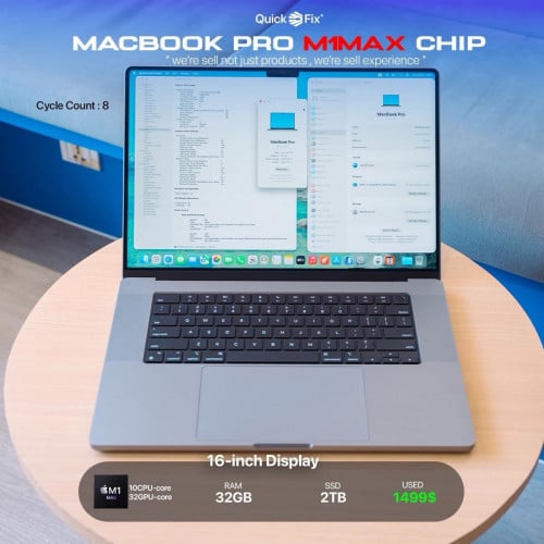 ស្អាតទាំងម៉ាសុីន ទាំងតួរ សំខាន់ 2TB ទៀត  M1Max 32GPU ពេញបឹបមិនងាយមានទេបាទ មានតែមួយគត់ក្នុងស្តុក 