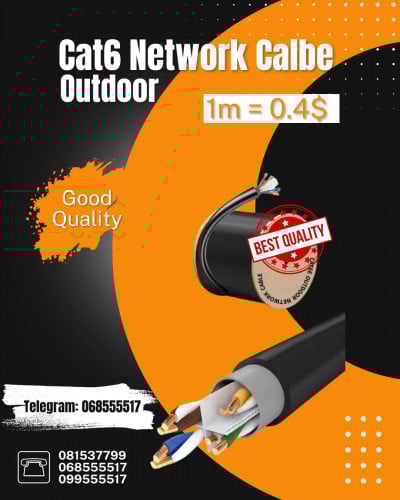 1m = 0.4$ Cat6 Network Cable (ខ្សែណែតវើក)
