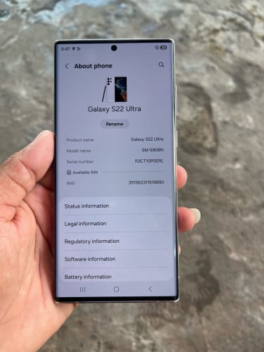 S22 ultra កូរ៉េសុីម1 តួរ98%