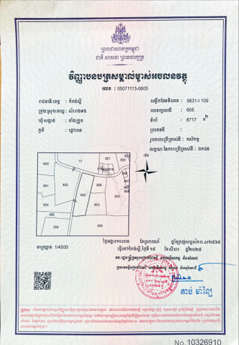 ដីលក់បន្ទាន់​ 50 x 175 ម