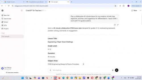 ChatGPT for Teacher (2years) + Gemini Pro (12 months)