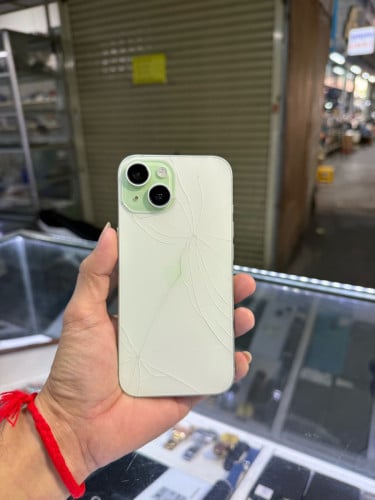 Iphone15 256G CH sim2 បែកខ្នង ដូរអេក្រងGX