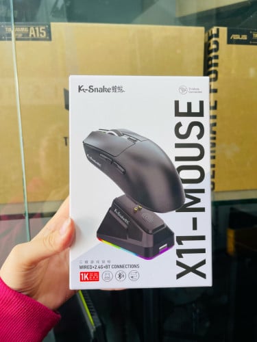 Mouse Wireless K-Snake X11 អីវ៉ាន់មាននៅក្នុងស្តុក មានការធានា1ខែពេញបងអាចធ្វើការកម្ម៉ង់បាន📩