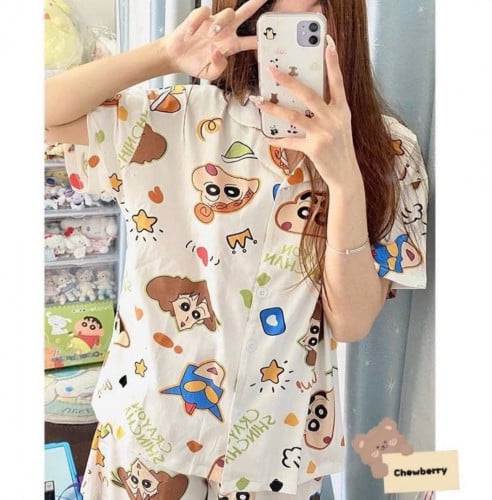 ឈុតគេងខោអាវខ្លី សាច់ក្រណាត់ទន់ត្រជាក់ (3ឈុត ត្រឹមតែ 10$​ ហ្វ្រីសេវាដឹក)