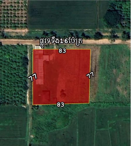 ដីដាក់លក់ ចម្ងាយ500mពីRR3