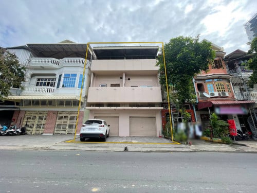 ផ្ទះអាជីវកម្មសម្រាប់ជួល នៅទន្លេបាសាក់ | Business house for rent in Tonle Bassac