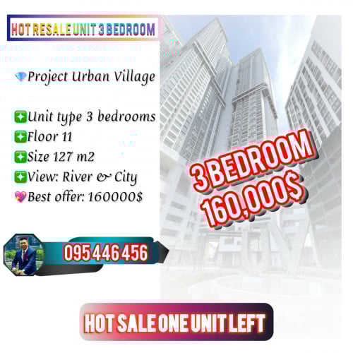 Urgent Sale 3 bedroom 127m2/ខុនដូម្ចាស់លក់បន្ទាន់