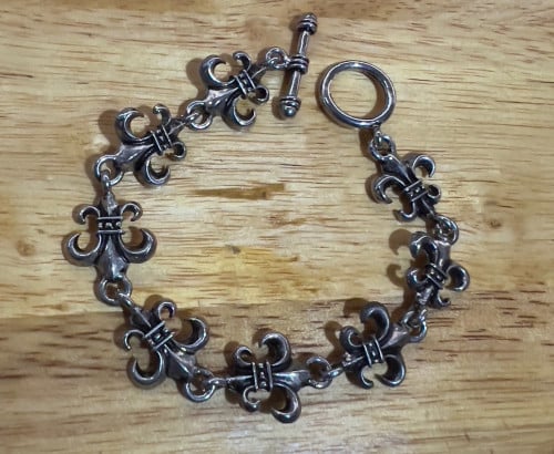 ខ្សែ​ដៃបុរស​បែប​ Rock 🤘Mens Silver Chain Bracelet,🥇ធានា​គុណភាព​នៅថ្មី95% 👉តំលៃ​ 29$📦