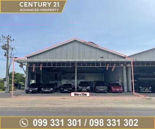 🏠 ឃ្លាំង (កែង) សម្រាប់ជួល លើផ្លូវឧកញ៉ា ម៉ុងឫទ្ធី​ ជិតបុរី ពិភពថ្មីឡាសែនសុខ2