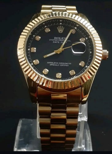 Rolex date just Diamond for Him - Black And Gold Tone /if want to buy I delivery by grab