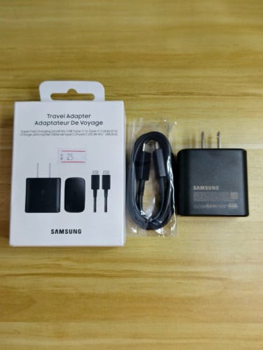 Samsung Original Charger 25w (ដុំសាក+ខ្សែសាកហ្ស៊ីន)