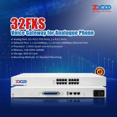 Zycoo 32FXS Voice Gateway for Analogue Phone