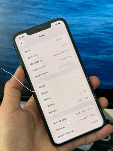 11Pro Max 512g ZA SIM2 សំណំហ្ស៊ីន ថ្ម77% នៅស្អាត99%