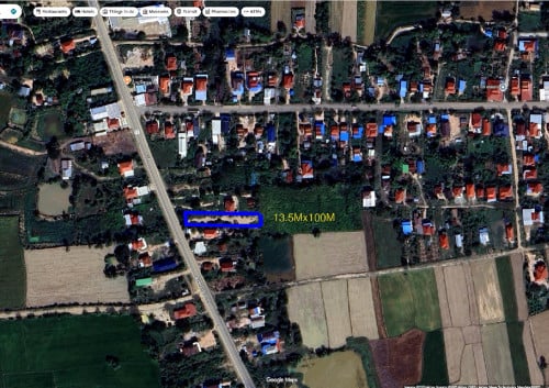 ដីលក់ក្នុងក្រុងព្រៃវែងនៅលើផ្លូវជាតិលេខ11​​ ទំហំដី 13.5m x 100m