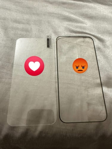 អត់គែមខ្មៅ​ iPhone screen protector ពី iphone X ដល់17 pro max