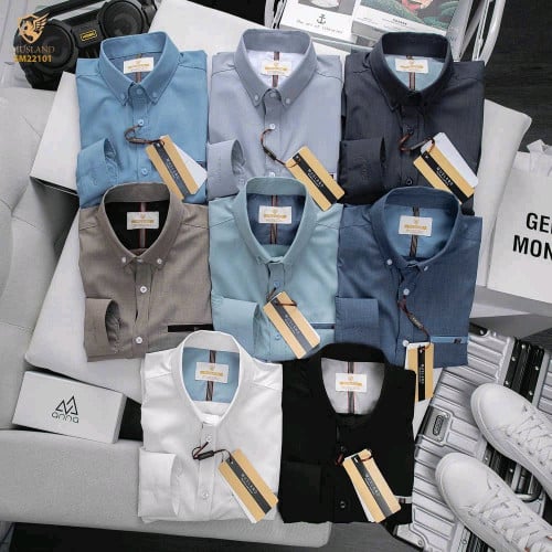 អាវសាច់ក្រណាត់ដៃវែង slime fit ម៉ូតពណ៌ដូចរូបលេខ s m l xl xxl (45kg-90kg)