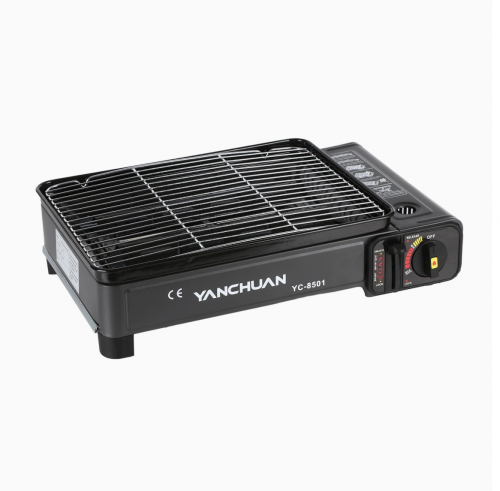 Portable gas-fired portable barbecue grill, windproof outdoor