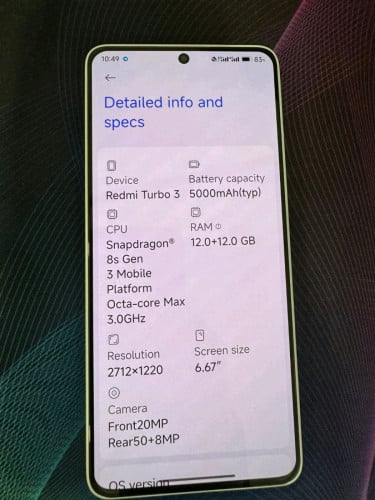 Redmi Turbo 3 99.99.99%