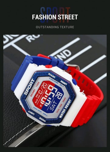 SKMEI 1988 Digital Sports Watch for Men LED Display Military