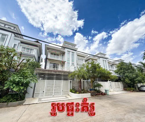 វីឡាភ្លោះ សម្រាប់ជួល នៅបុរីពិភពថ្មីឡាសែនសុខ Eon2