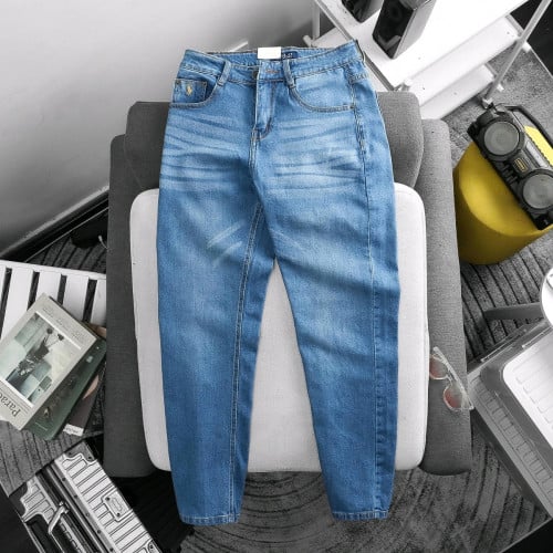 ខោខាប៊យ jeans ជើងវែង ជើងស្មើរសាច់ទន់យឺត ប្រេន polo 3ពណ៌ដូចរូប ចង្កេះលេខ 29-30-31-32-34-36